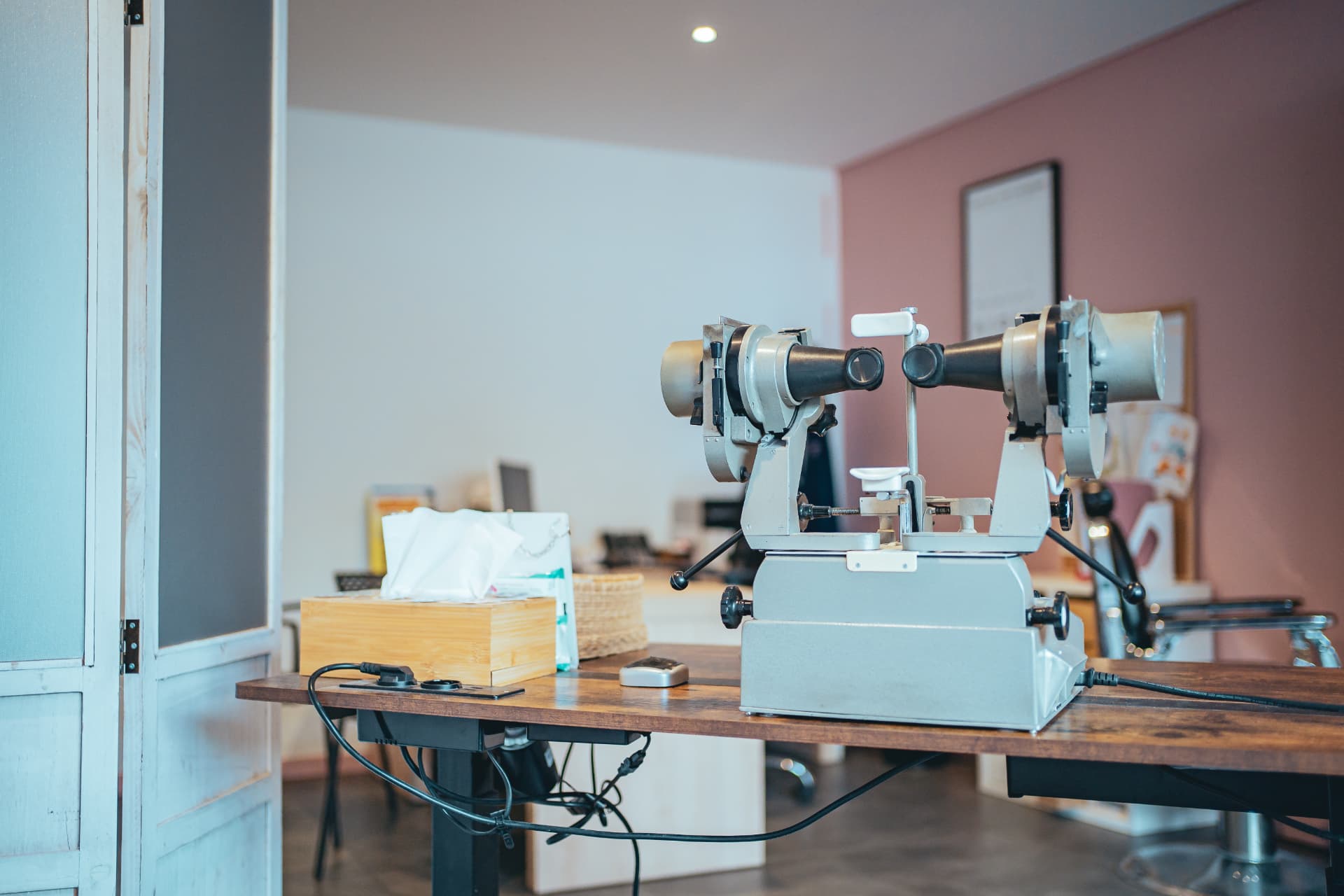 Synoptophore utilisé pour les bilans orthoptiques