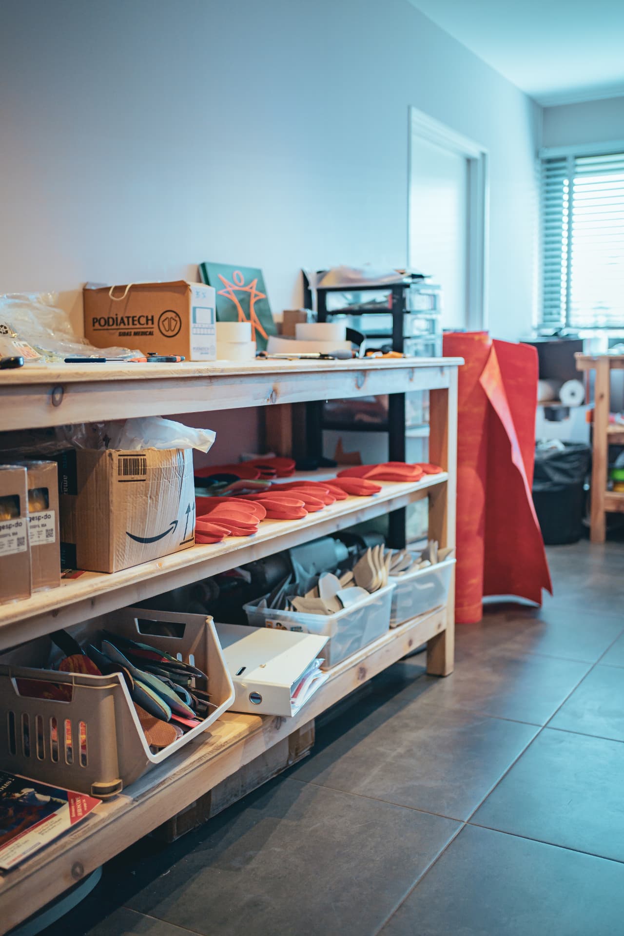 Atelier de fabrication des semelles orthopédiques sur mesure